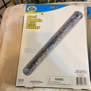 2/$20 Pool Noodle with silver glitter